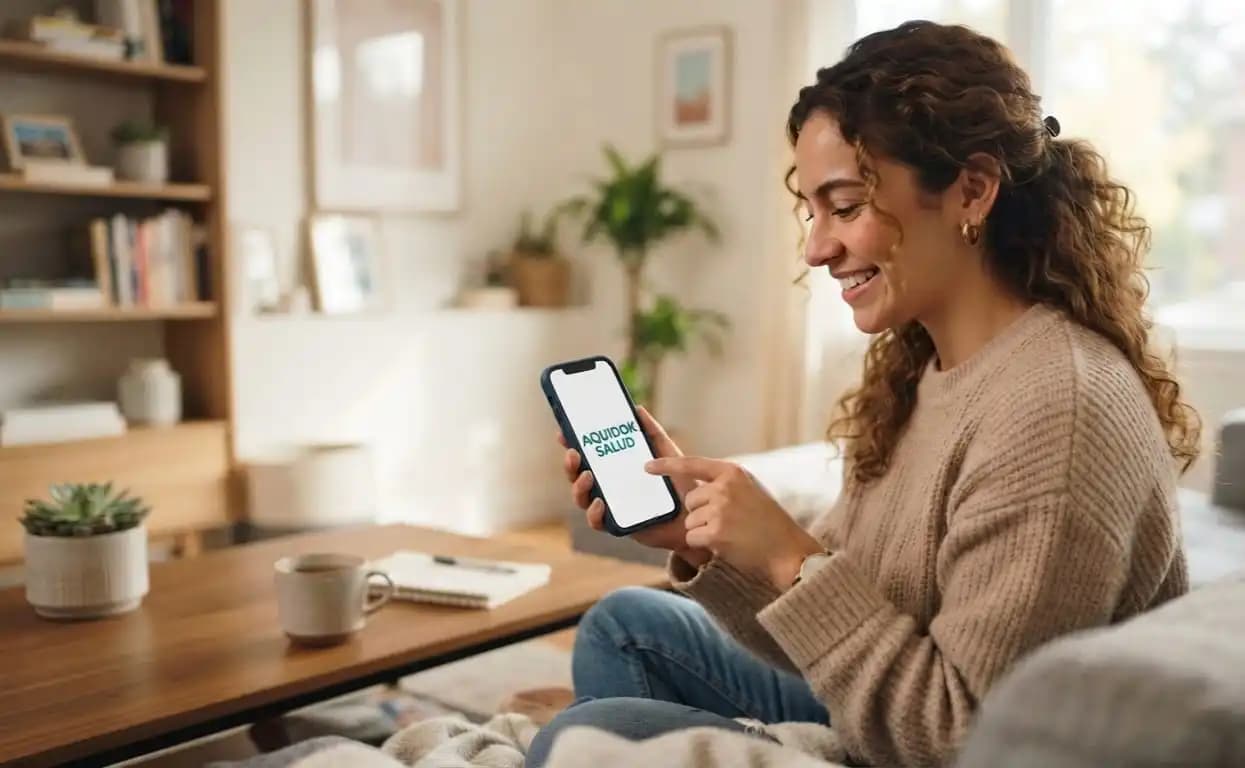 Paciente reservando una cita médica desde el celular